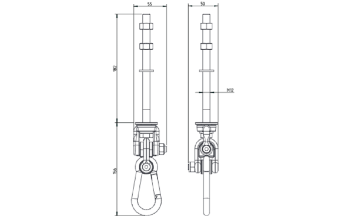 single point suspension swing hook